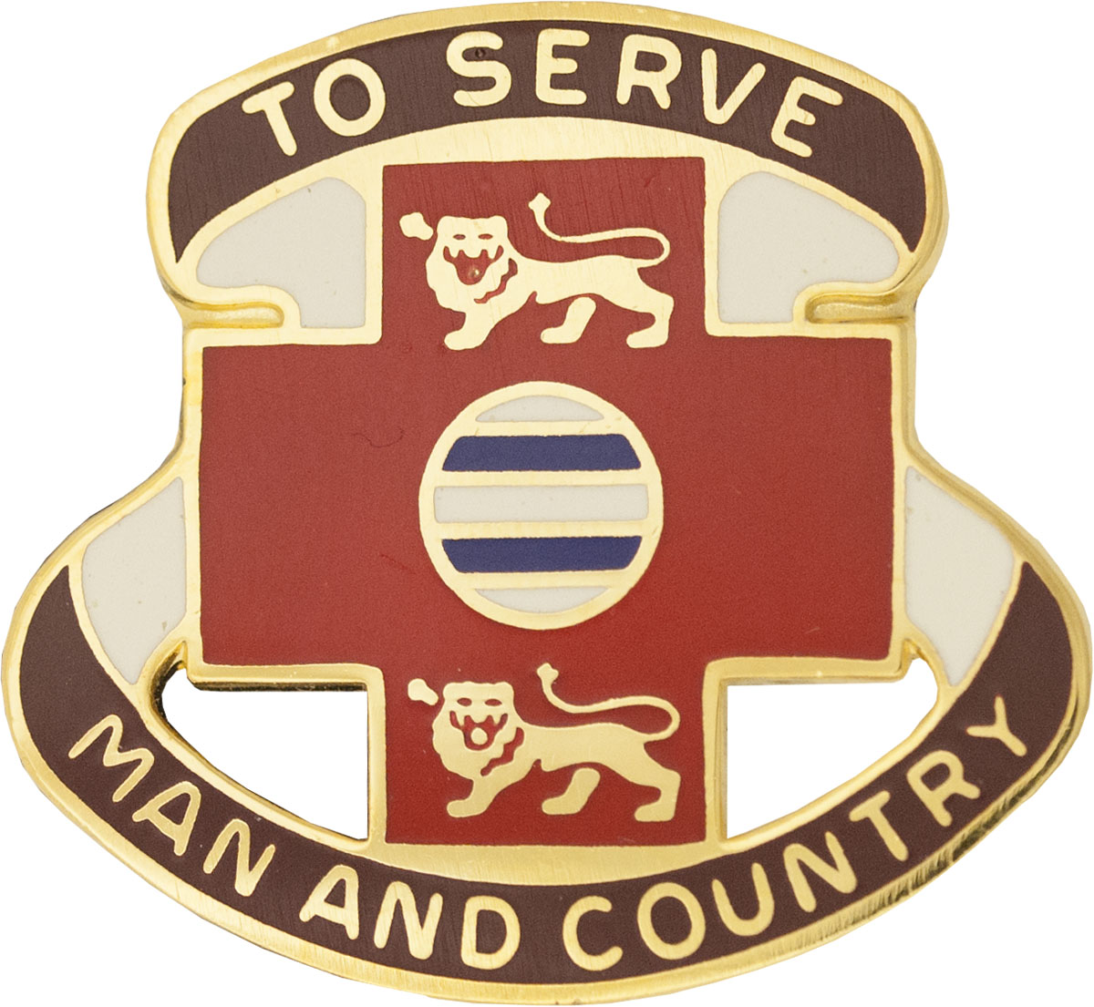 0801 Combat Support Hospital Unit Crest (to Serve Man And Country)