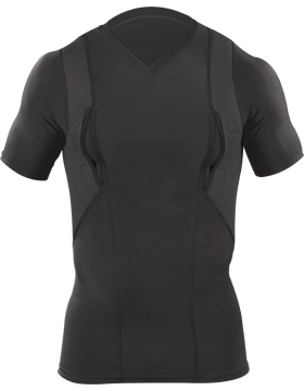 Holster V-Neck Short Sleeve Shirt Black 40021 Size XLarge