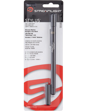 Stylus® Black Blister Packaged w White LED 65018 