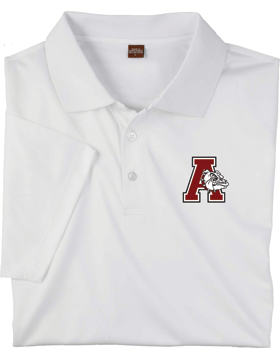 Anniston Bulldogs Harriton White Polytech Polo