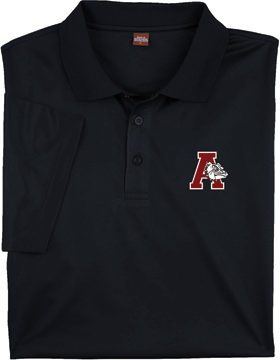 Anniston Bulldogs Harriton Black Polytech Polo
