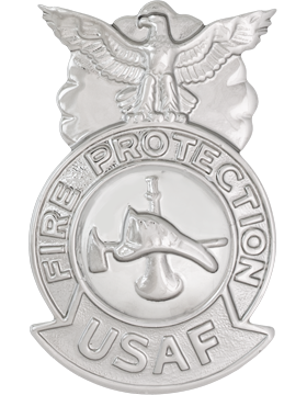 USAF Firefighter Badge(AF-809/H) Large Belt Clip FIregfigher Seal Chrome