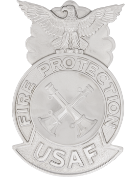 USAF Fire Badge(AF-812/C) Large Belt Clip Two Bugle Gold Seal
