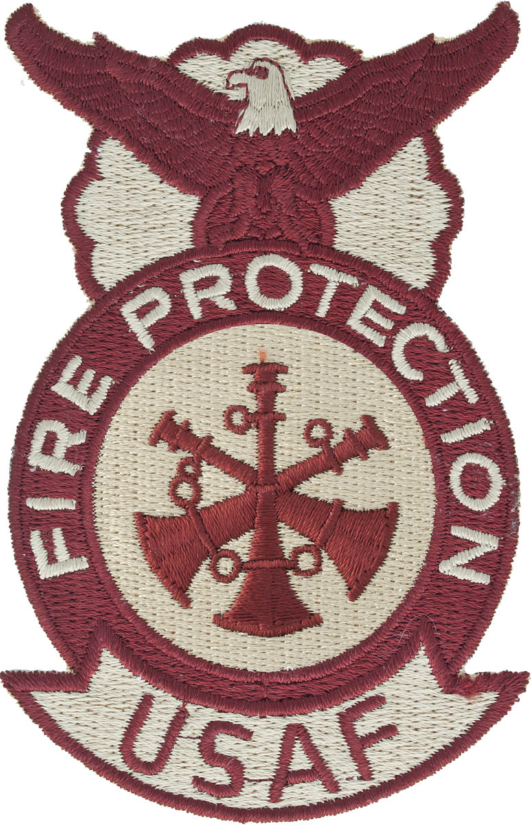 Fire Protection Badge Assistant Fire Chief Patch, Three Bugles Desert