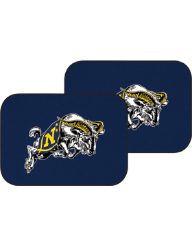 USNA with Jumping Goat Auto Mats, Set of 2 Rear, Navy