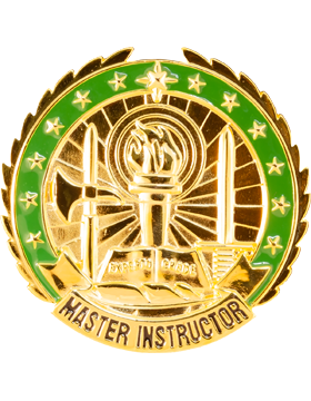Army Instructor Badge, Master, Gold Plated