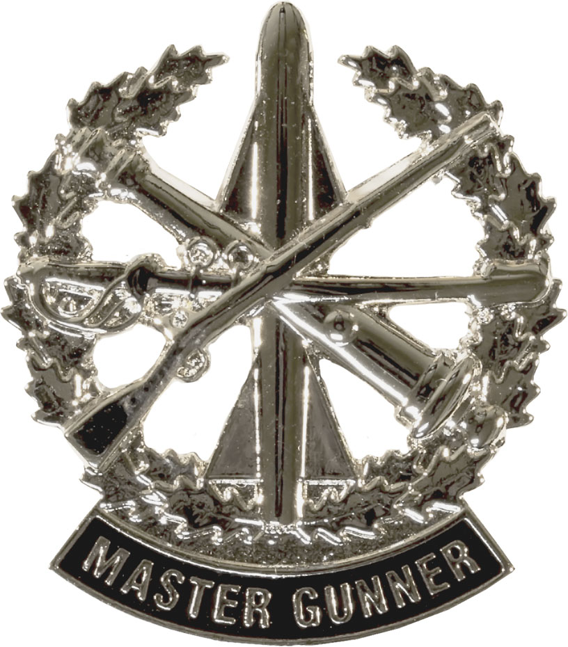 Master Gunner Bright Finish Minature Badge