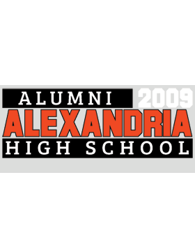 Alexandria with Year Customizable Alumni Bumper Sticker