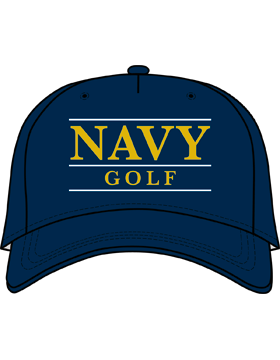 BC-USNA-105A Ball Cap Navy Blue - Navy Golf with Line Accent