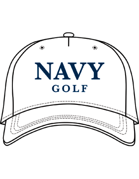 BC-USNA-105E Ball Cap White - Navy Golf without Line Accent