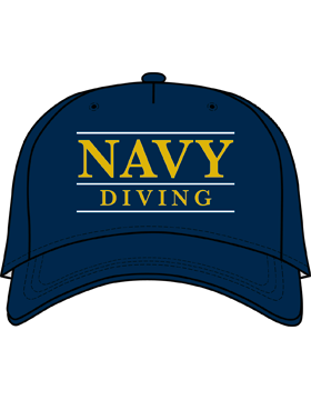 BC-USNA-107A Ball Cap Navy Blue - Navy Diving with Line Accent