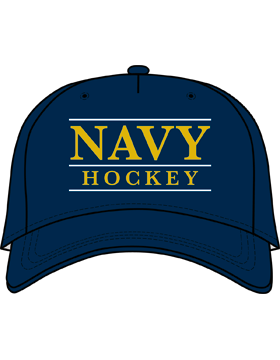 BC-USNA-109A Ball Cap Navy Blue - Navy Hockey with Line Accent