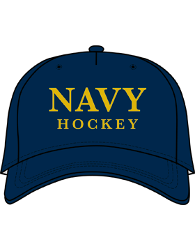 BC-USNA-109D Ball Cap Navy Blue - Navy Hockey without Line Accent