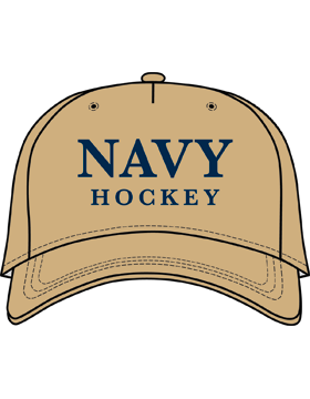 BC-USNA-109F Ball Cap Khaki - Navy Hockey without Line Accent