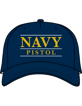 BC-USNA-113A Ball Cap Navy Blue - Navy Pistol with Line Accent