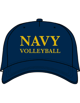 Navy Volleyball Ball Cap without Bar Design