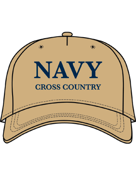 BC-USNA-118F Ball Cap Khaki - Navy Cross Country without Bar Design