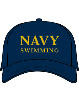 BC-USNA-119D Ball Cap Navy Blue - Navy Swimming without Bar Design