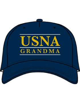 BC-USNA-201A Ball Cap Navy Blue - USNA Grandma with Bar Design