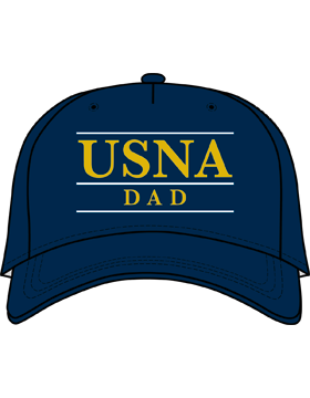 BC-USNA-202A Ball Cap Navy Blue - USNA Dad with Bar Design