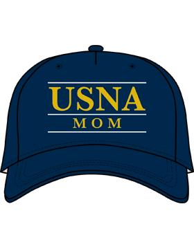 BC-USNA-203A Ball Cap Navy Blue - USNA Mom with Bar Design