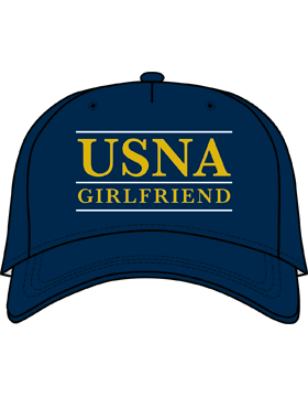 BC-USNA-207A Ball Cap Navy Blue- USNA Girlfriend with Bar Design