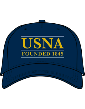 BC-USNA-211A Ball Cap Navy Blue - USNA Founded 1815 with Bar Design