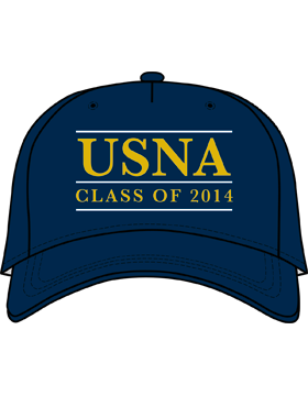 BC-USNA-215A Ball Cap Navy Blue - USNA Class of 2014 with Bar Design