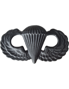Black Metal Badge Parachutist