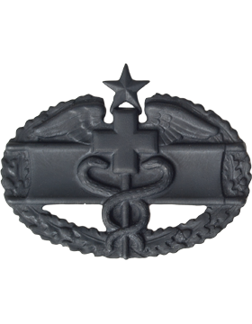 Black Metal Badge Combat Medical 2nd Award
