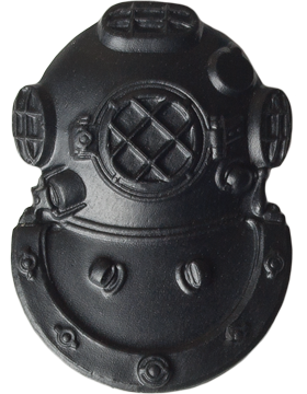 Black Metal Badge Diver Second Class