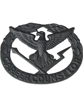 Career Counselor Badge Black Metal