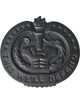 Drill Instructor Badge Black Metal