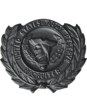 Army Reserve Recruiter Badge Black Metal