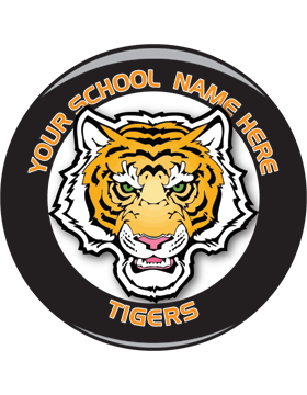 School Spirit Button, Highschool - Tigers, 2.25in Snake Key Chain