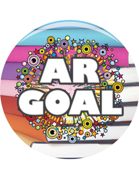 School Spirit Button, AR Goal, 2.25in