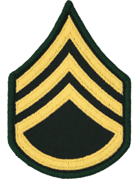 Female Chevron Gold on Green C-206 Staff Sergeant (E-6) (Pair)