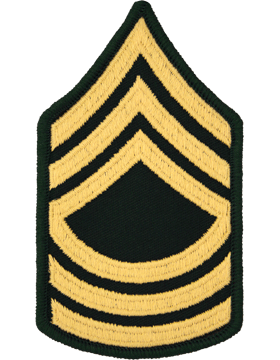 Female Chevron Gold on Green C-208 Master Sergeant (E-8) (Pair)