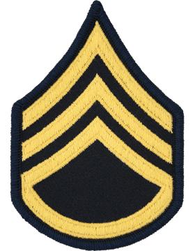 Army Female Dress Chevron Gold on Blue E-6 Staff Sergeant (Pair)