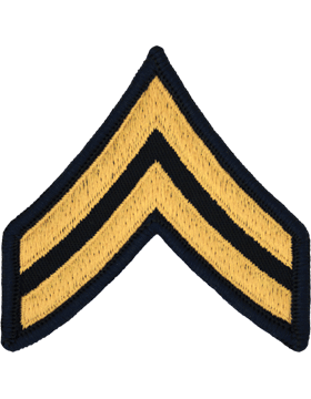 Army Male Dress Chevron Gold on Blue E-4 Corporal (Pair)