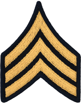 Army Male Dress Chevron Gold on Blue E-5 Sergeant (Pair)