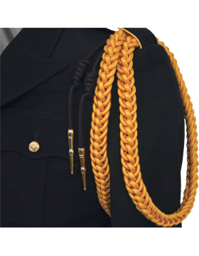Double Braid Aiguillette Shoulder Cord with 2 Gold Tips (Two Color)