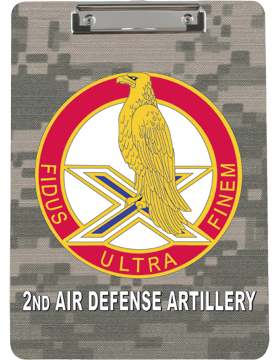 Clipboard, 2nd ADA Battalion Crest, ACU, Flat Clip