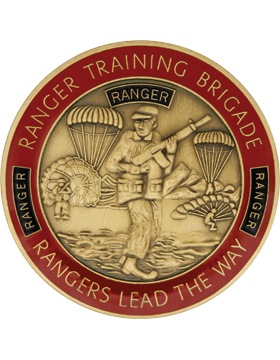 Ranger Training Brigade Stock Coin Bronze with Enamel