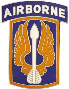 18th Aviation Brigade with Airborne Tab Combat Service Identification Badge