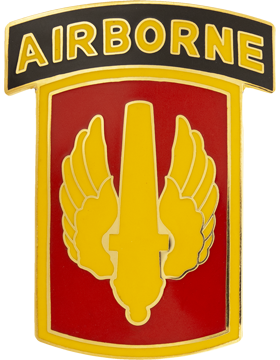 18th Fires Brigade with Airborne Tab Combat Service Identification Badge