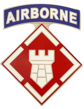 20th Engineer Brigade with Airborne Tab Combat Service Identification Badge