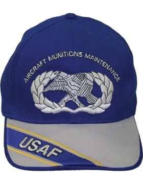 Cap Royal Blue and Gray with  USAF Aircraft Munitions Maintenance (3D) DC-AF/323