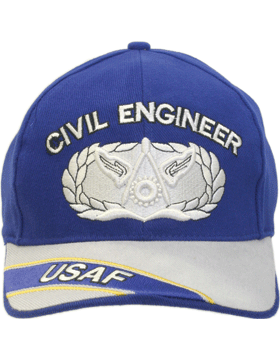 Cap Royal Blue and Gray with U.S. Air Force Civil Engineer (3D) DC-AF/371A