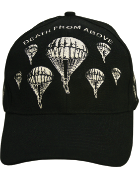 Cap (DC-AR/601) Black with Many Parachutes and 